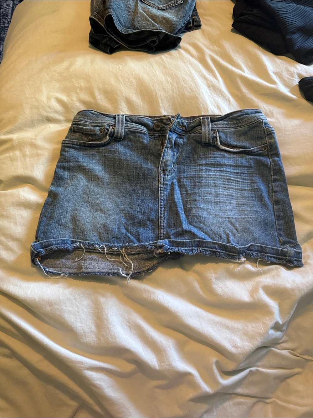 Denim Mini Skirt - Blue